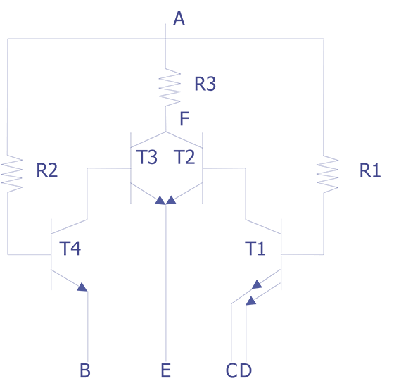 Circuit schematic for Figure 6 (after Glaser and Subak-Sharpe).