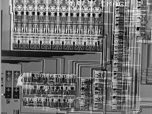 BRCI Image of a microprocessor in a static logic state (Image courtesy Sandia Labs).