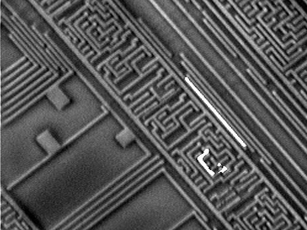 CIVA image (high magnification) at 300eV on a depassivated IC (Photo courtesy Sandia National Labs).