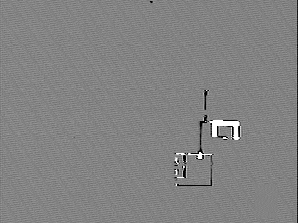 Raw CIVA image (low magnification) localizing open metal as a result of electrical overstress on a bipolar IC (Photo courtesy Sandia National Labs).