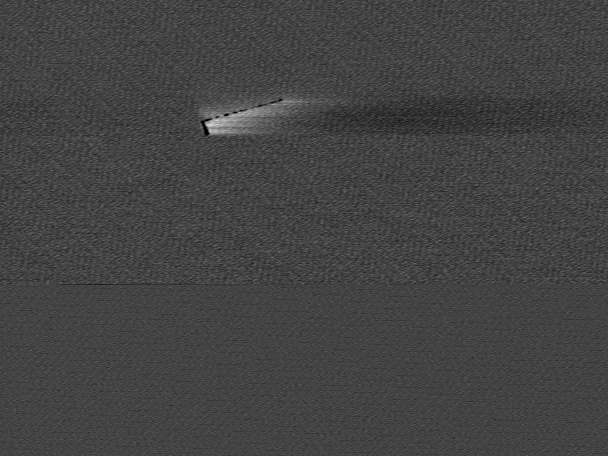 Raw CIVA image (medium magnification) localizing an open metal 1 to metal 2 via on a 386 class embedded processor (Photo courtesy Intel Corporation).