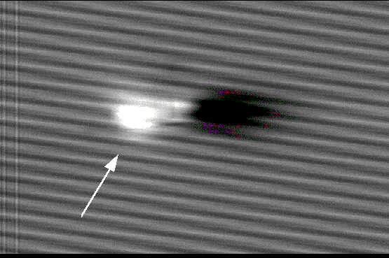 Same as Fig. 8 but at higher magnification. (Courtesy Sandia Labs).