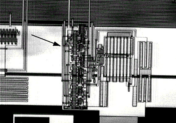 Same as Fig. 16 but at higher magnification. (Courtesy Sandia Labs).