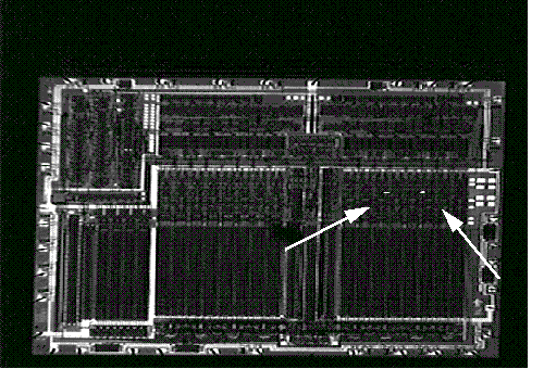 Combined LIVA and reflected light image showing the field of view in Fig.1. (Courtesy Sandia Labs).