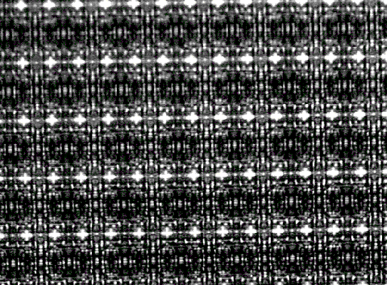 Reflected IR image of the SRAM in the microcontroller. (Courtesy Sandia Labs).