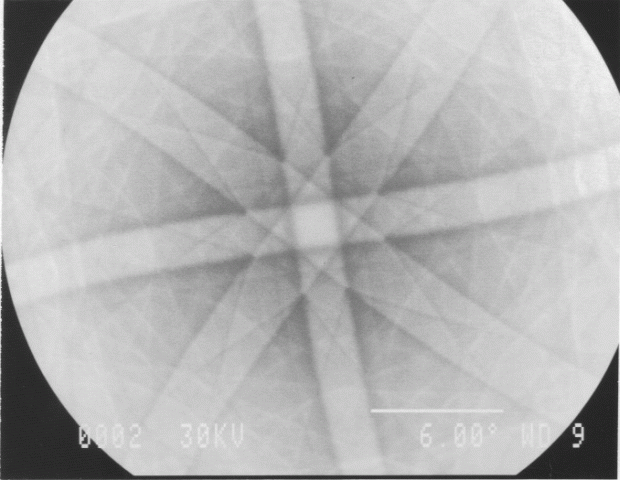 SEM image showing an electron channeling pattern. (Photo courtesy Analytical Solutions).