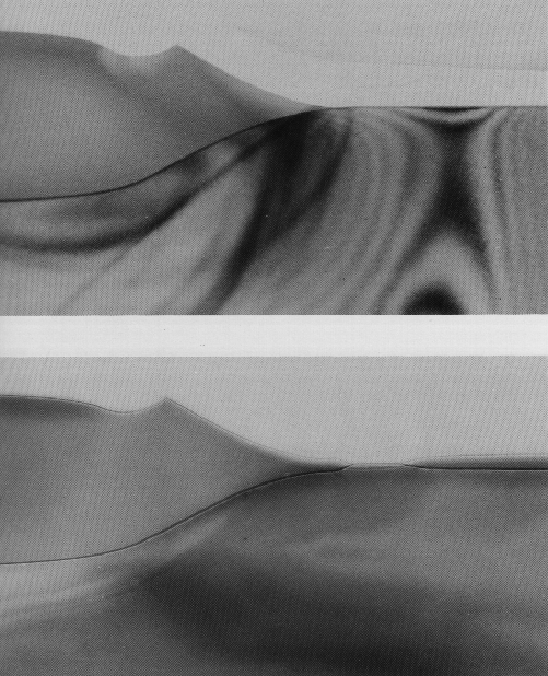 An example of a process-induced gate oxide thinning defect. Thin areas of a gate oxide are susceptible to failure by dielectric breakdown. (Courtesy Lucent Technologies).