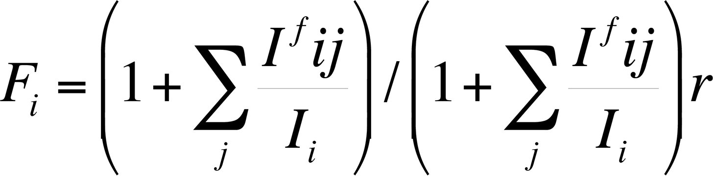 This equation is used to calculate the x-ray fluorescence.