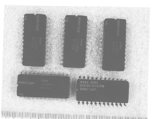 An example of a 24 pin ceramic dual inline packaged (CERDIP) IC. (Photo courtesy Sandia Labs).