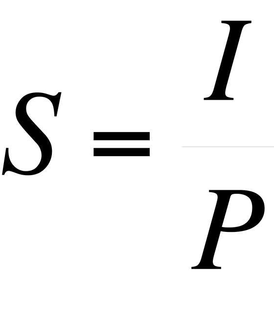 Equation used to calculate the sensitivity of an instrument to a particular species.